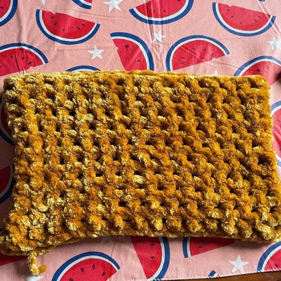 Accessories - Mustard Yellow one loop crocheted infinity scarf - 16”x12” (32” around)​​​​